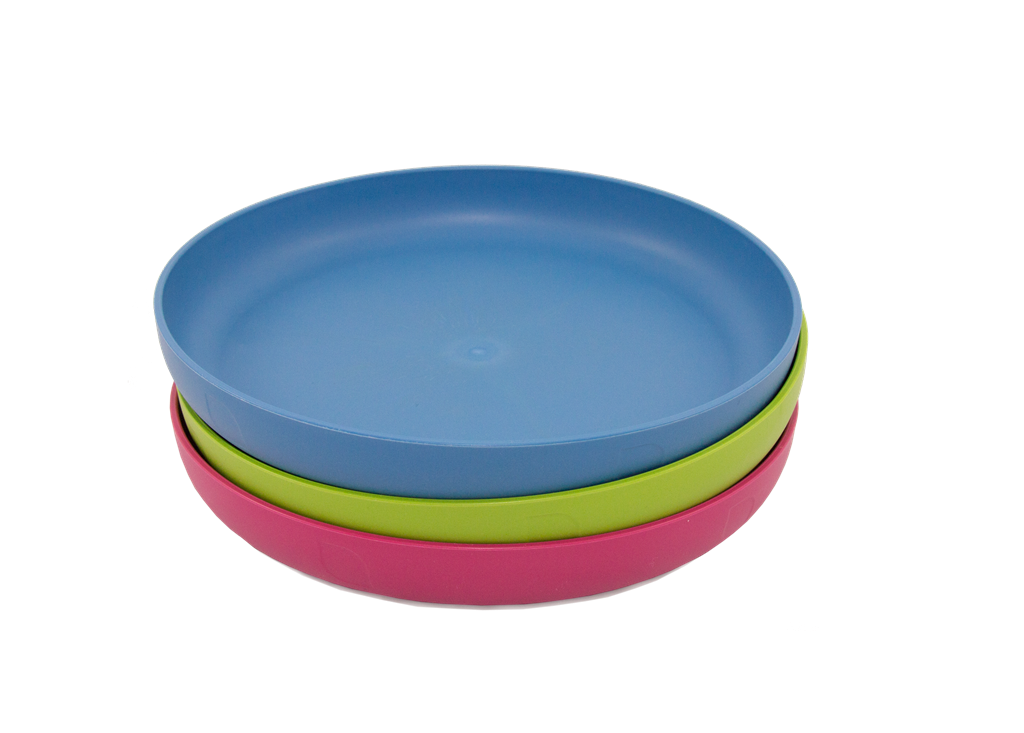 Teller im 3er Set aus Zuckerrohr