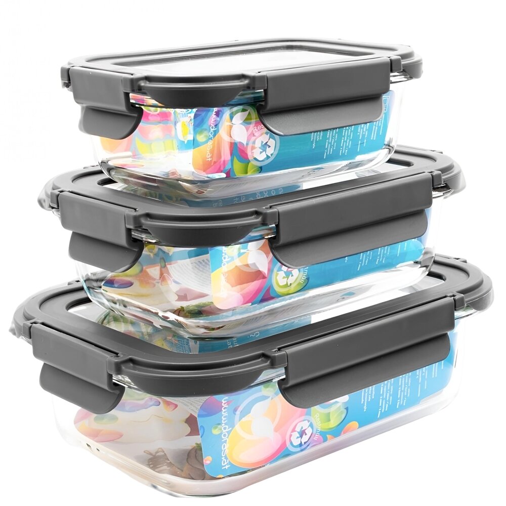 Dora’s Glas-Aufbewahrungsbox – Mit Glasdeckel & Klickverschluss