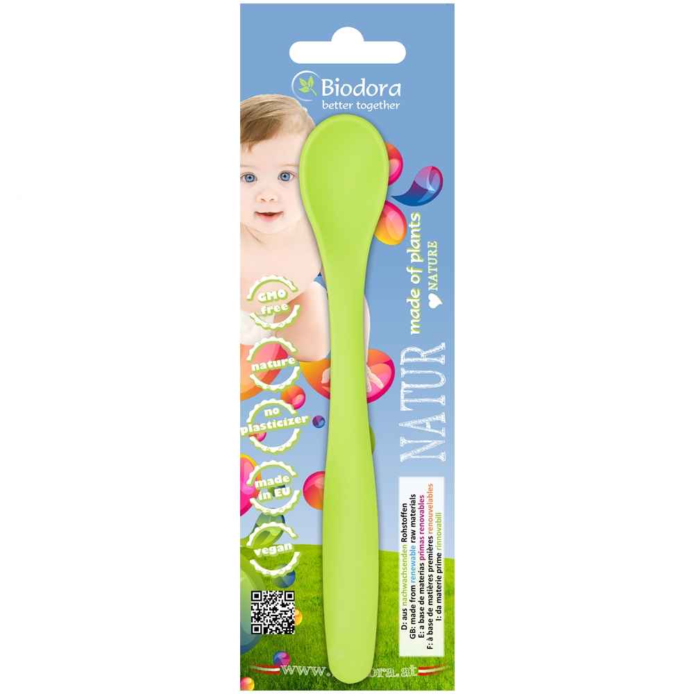 Biodora Babylöffel aus Bio-Kunststoff im 4er-Set (versch. Farben)