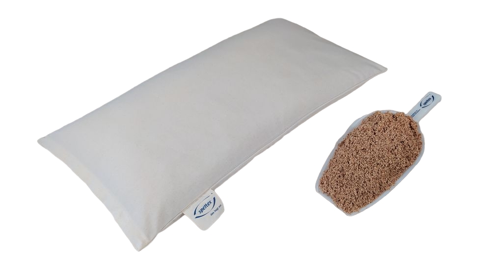 Speltex Bio Schlafkissen 80x40 cm - Hirseschalen mit Kautschuk