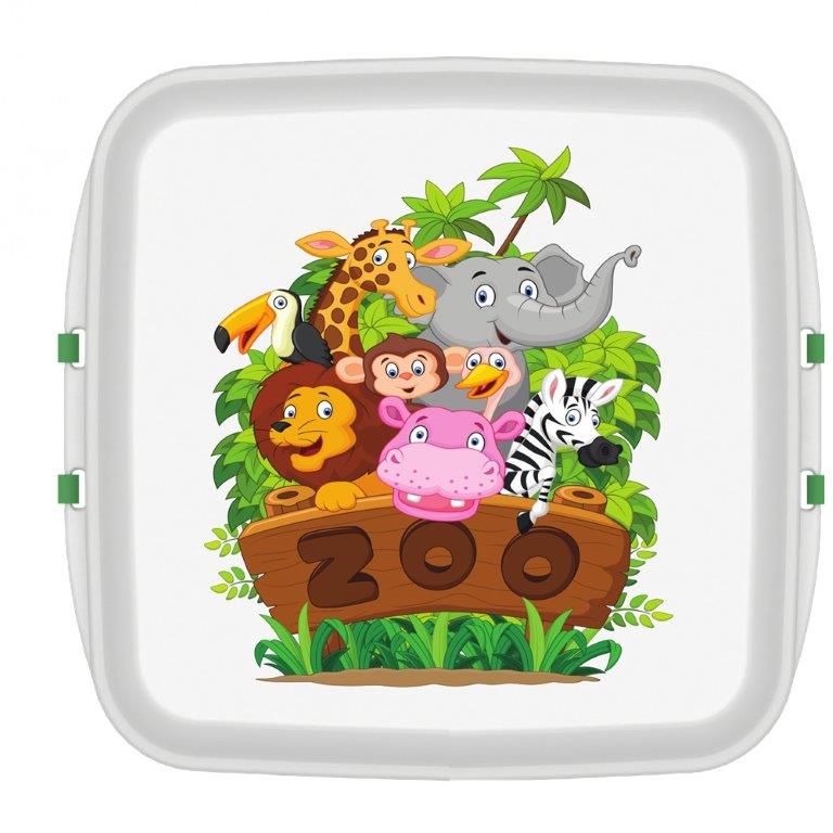 Biodora Lunchbox und Thermosflasche im Kinder-Set "Zoo"