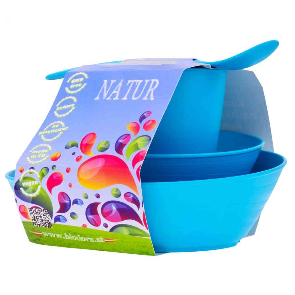 Biodora Kinder-Geschirrset aus Bio-Kunststoff (4-teilig)