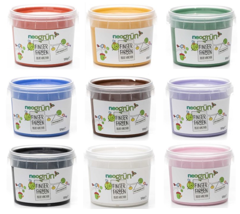 neogrün Fingerfarben Becher
