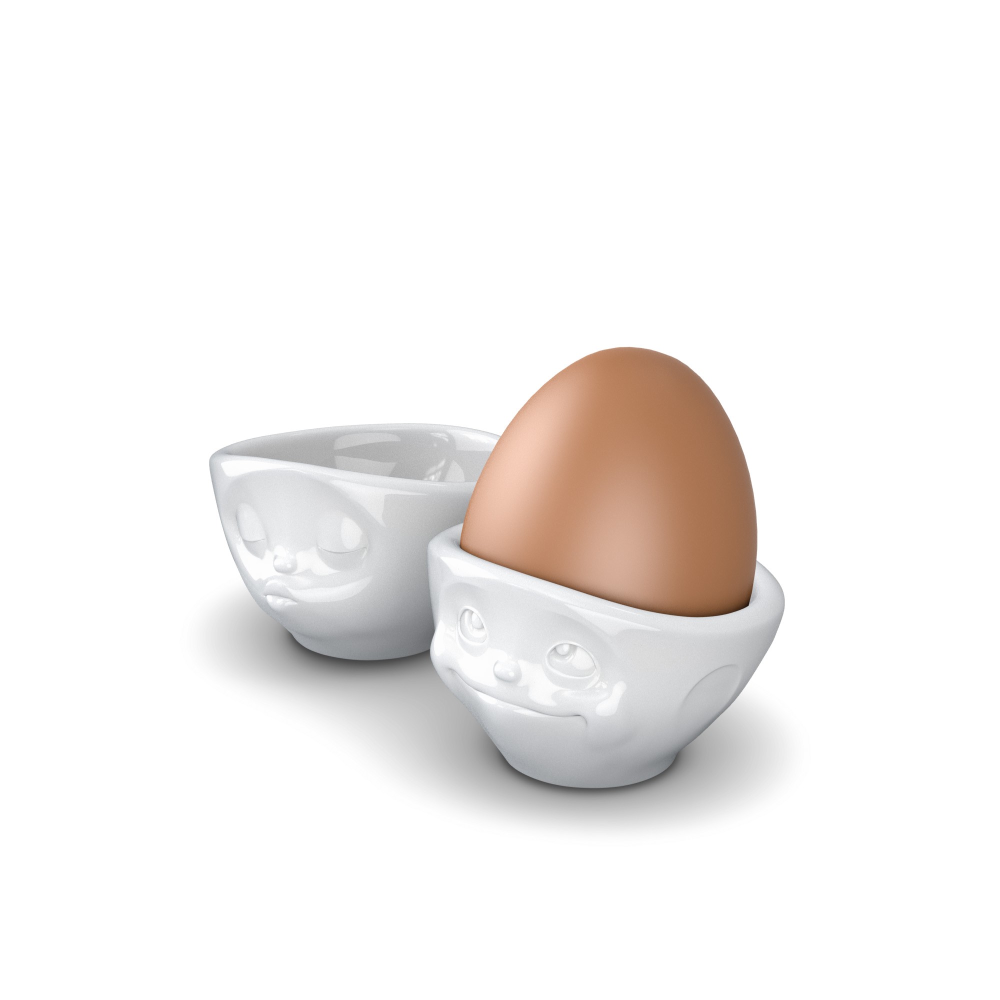 Eierbecherset Hartporzellan küssend/verträumt