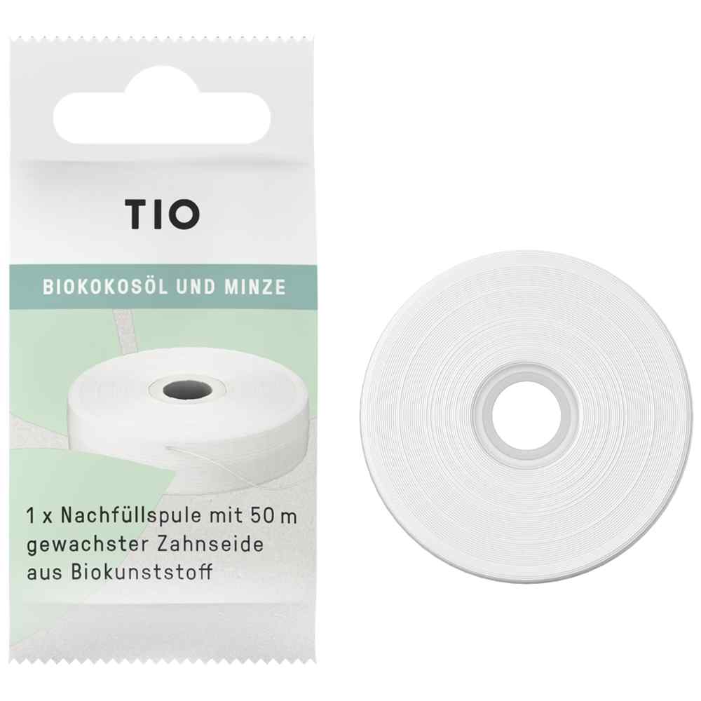 TIOFLOSS – vegane, pflanzenbasierte Zahnseide (50m)