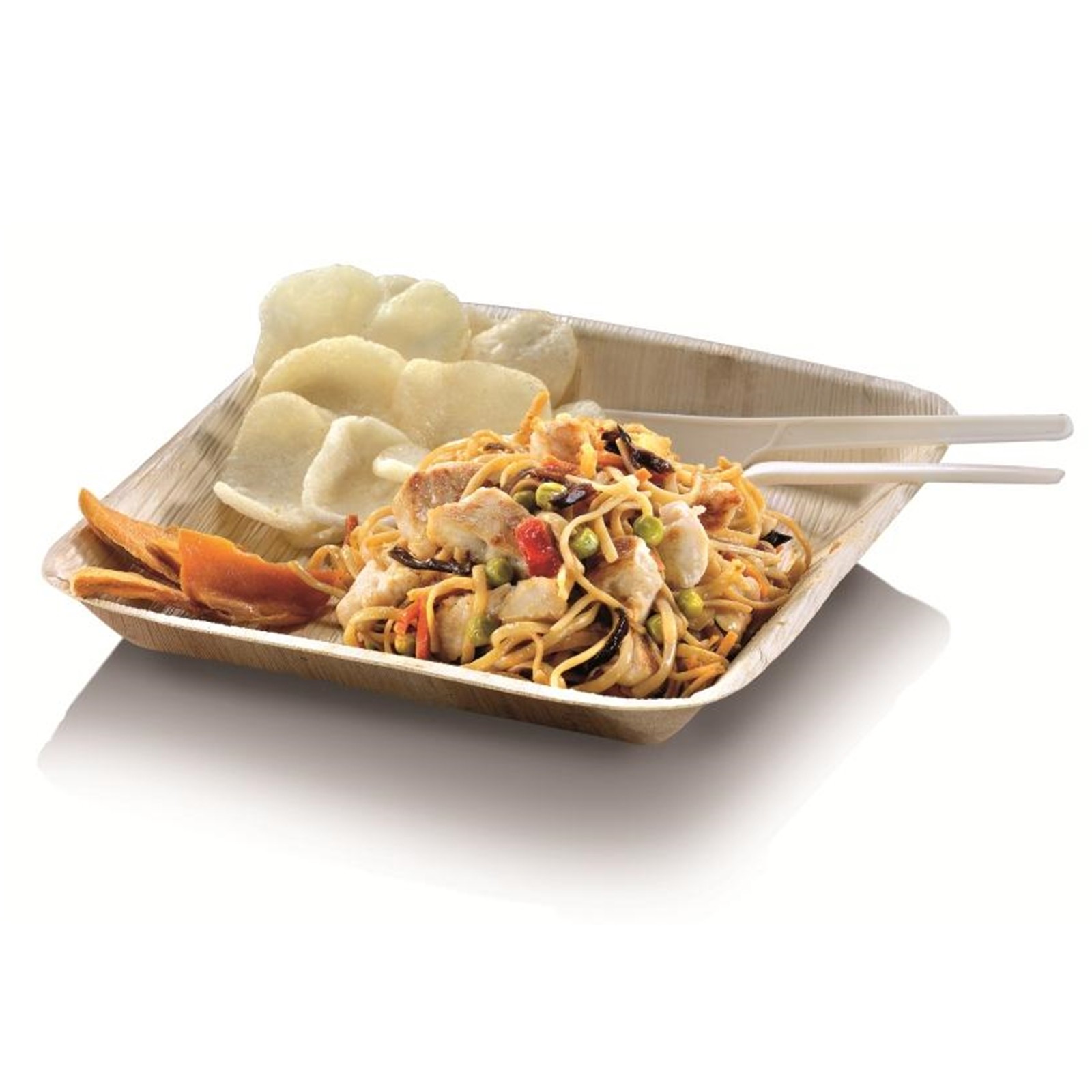 naturesse Palmblatt Teller quadratisch 17x17x2,5 cm