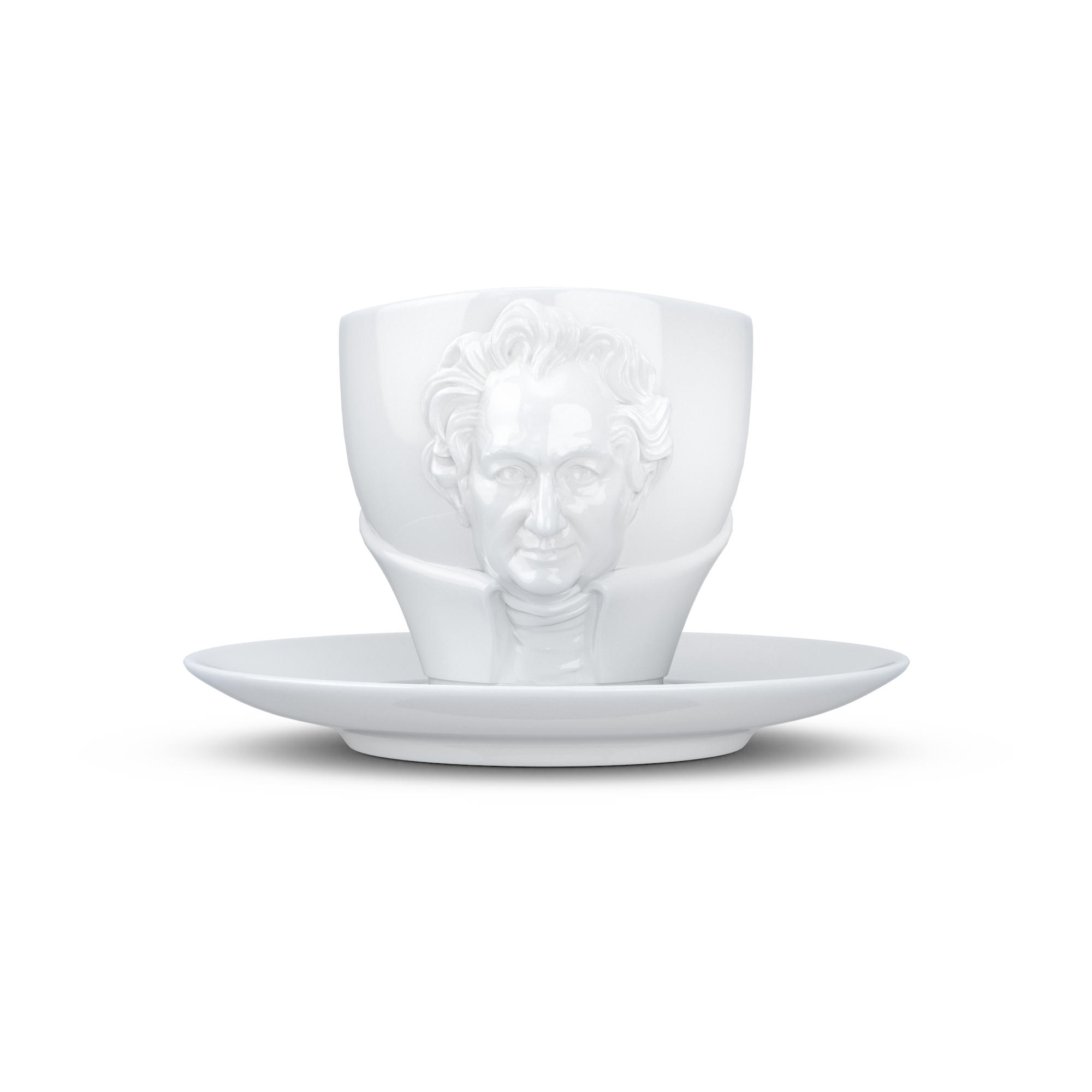FIFTYEIGHT PRODUCTS Goethe Talent Porzellan Tasse mit Unterteller 