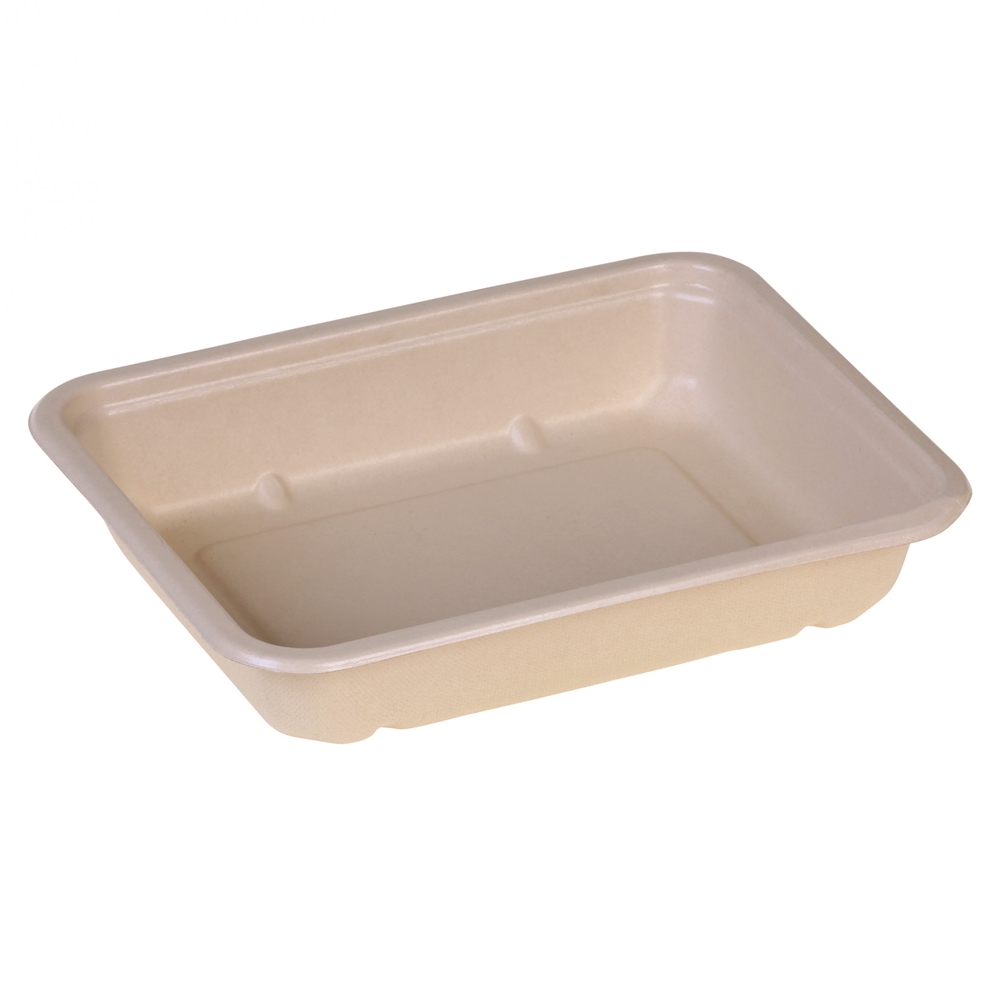 Naturesse Menüschale mit Biolaminierung 1-teilig Zuckerrohr, 227 x 178 x 43mm, 250 St