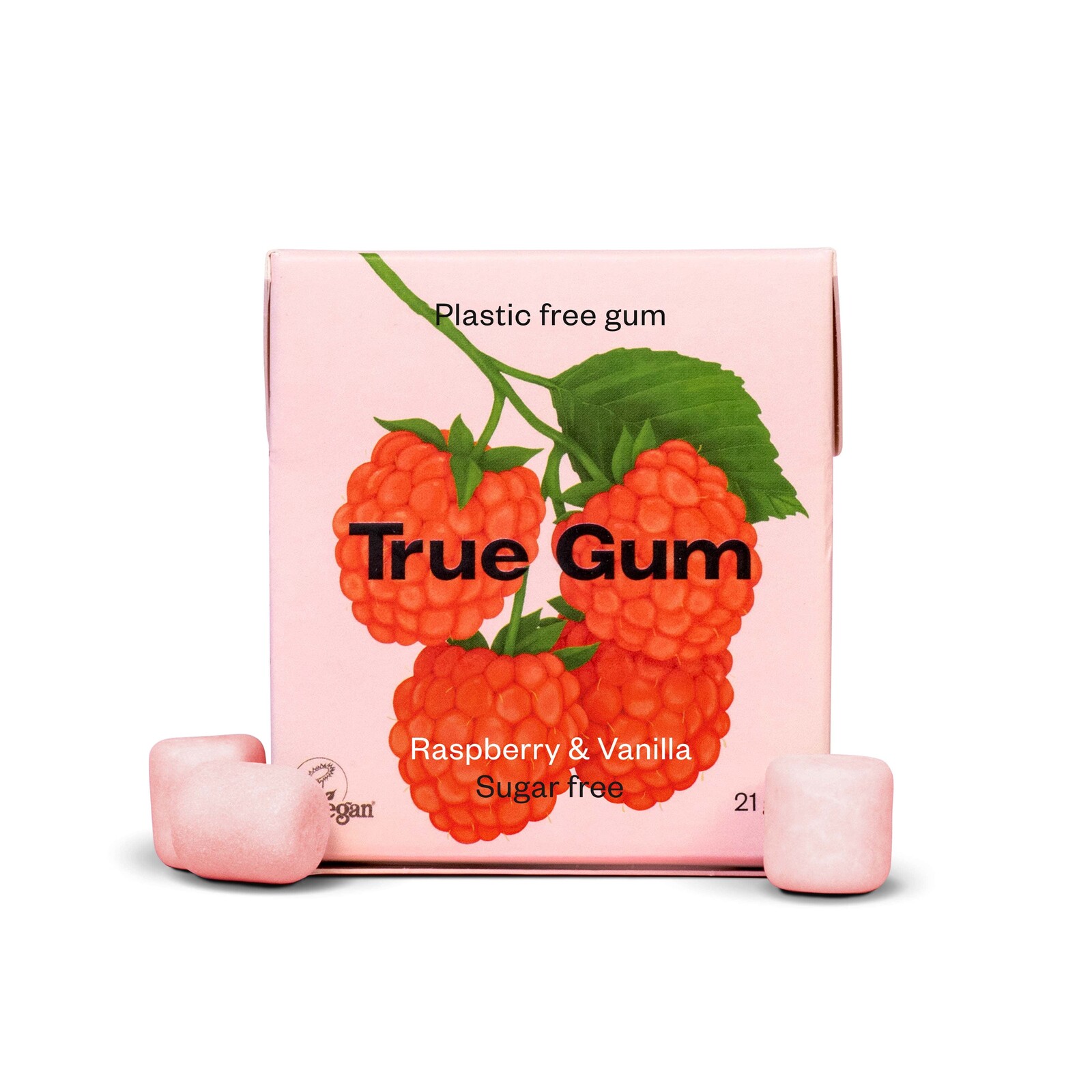 True Gum, Himbeere Vanille, 20g