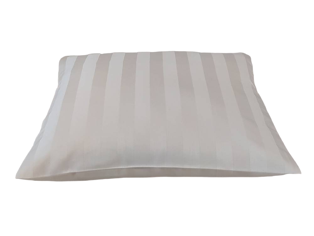 Speltex Kissenbezug 40x40 aus Bio-Baumwolle - Naturweiß Streifen