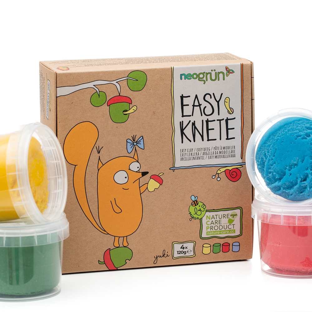 neogrün Easy-Knete Yuki im 4er Set
