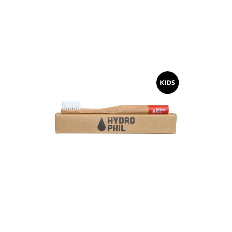 HYDROPHIL Kinder Bambus-Zahnbürste Weich - Rot