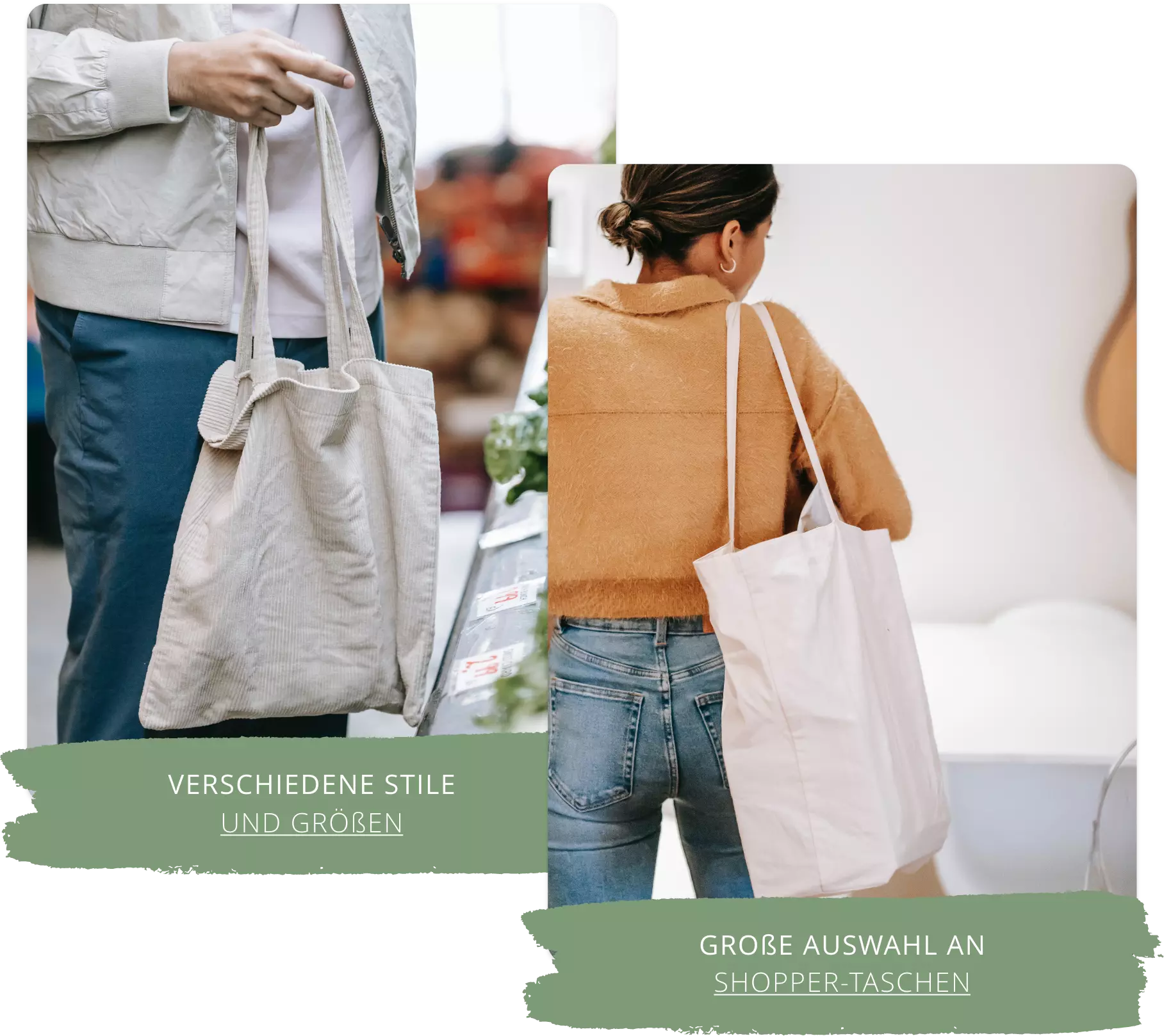 Große Auswahl an Stofftaschen