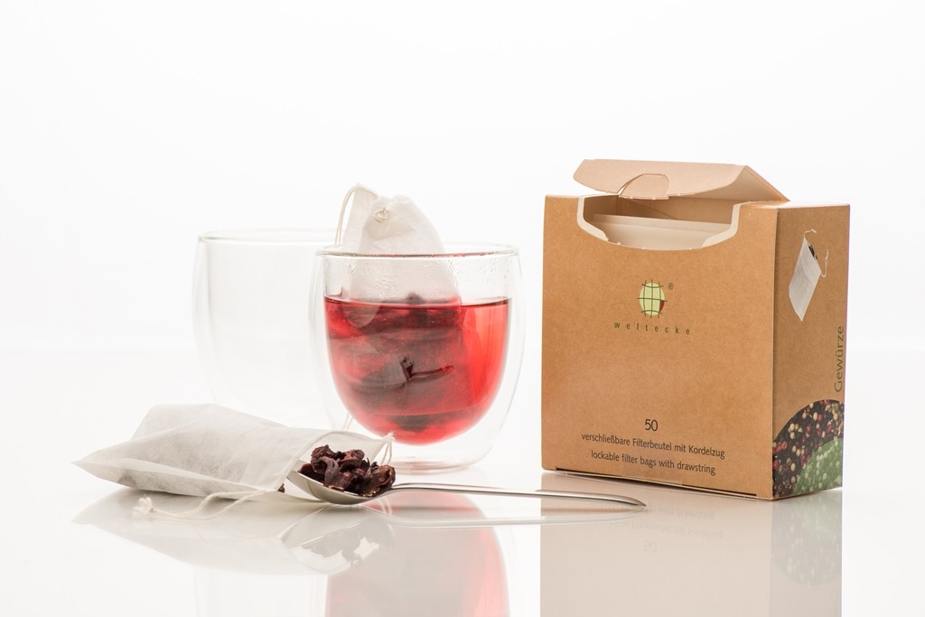 Filter Teebeutel mit Kordelzug 50 Stück