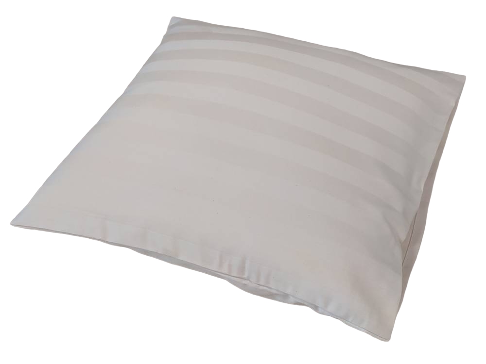 Speltex Kissenbezug 40x40 aus Bio-Baumwolle - Naturweiß Streifen