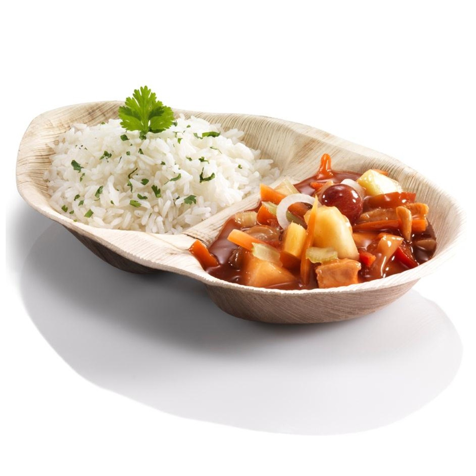 naturesse Palmblatt Ellipse 2-geteilt, 26x16 cm