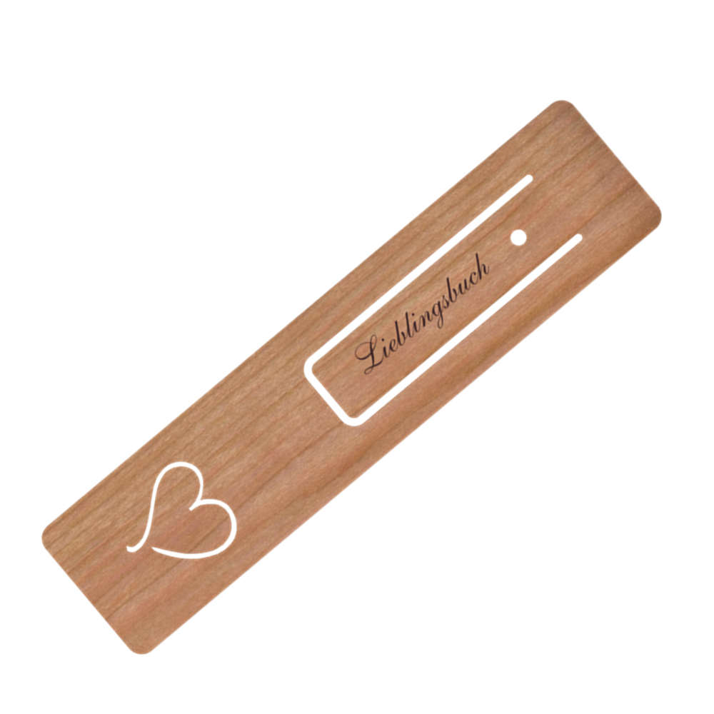 Holzpost Lesezeichen "Lieblingsbuch"