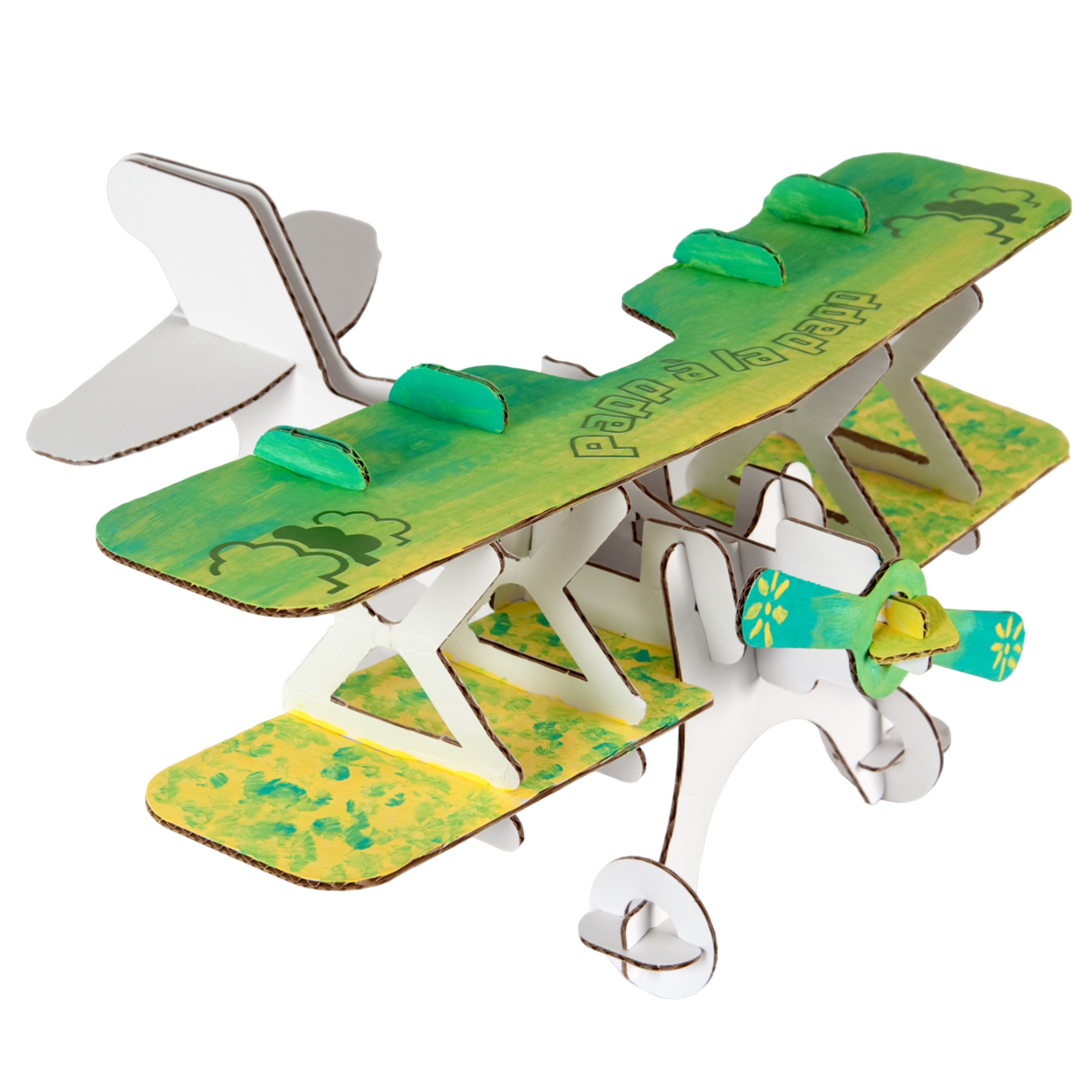 DAS PAPPHAUS - Flugzeug aus Pappe weiß