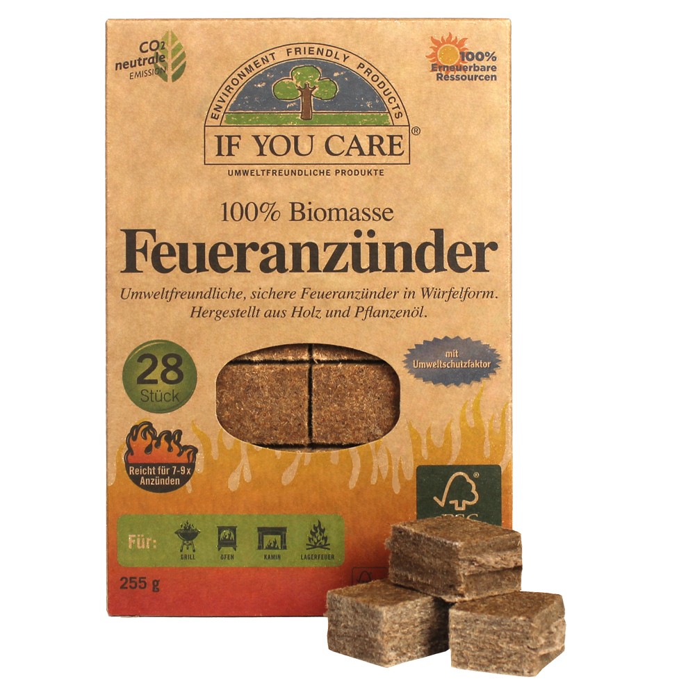 If You Care Grill-Feueranzünder 28 Würfel aus FSC zertifiziertem Holz