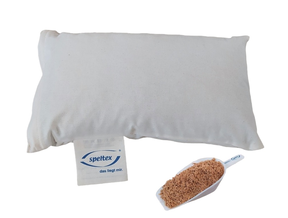 Speltex Bio-Nackenkissen 40 x 25 cm - Hirseschalen mit Kautschuk