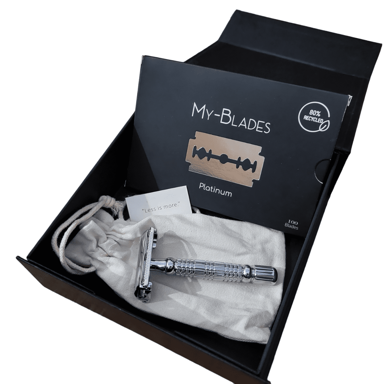 MY-BLADES Butterfly-Rasierhobel + Platinum Rasierklingen