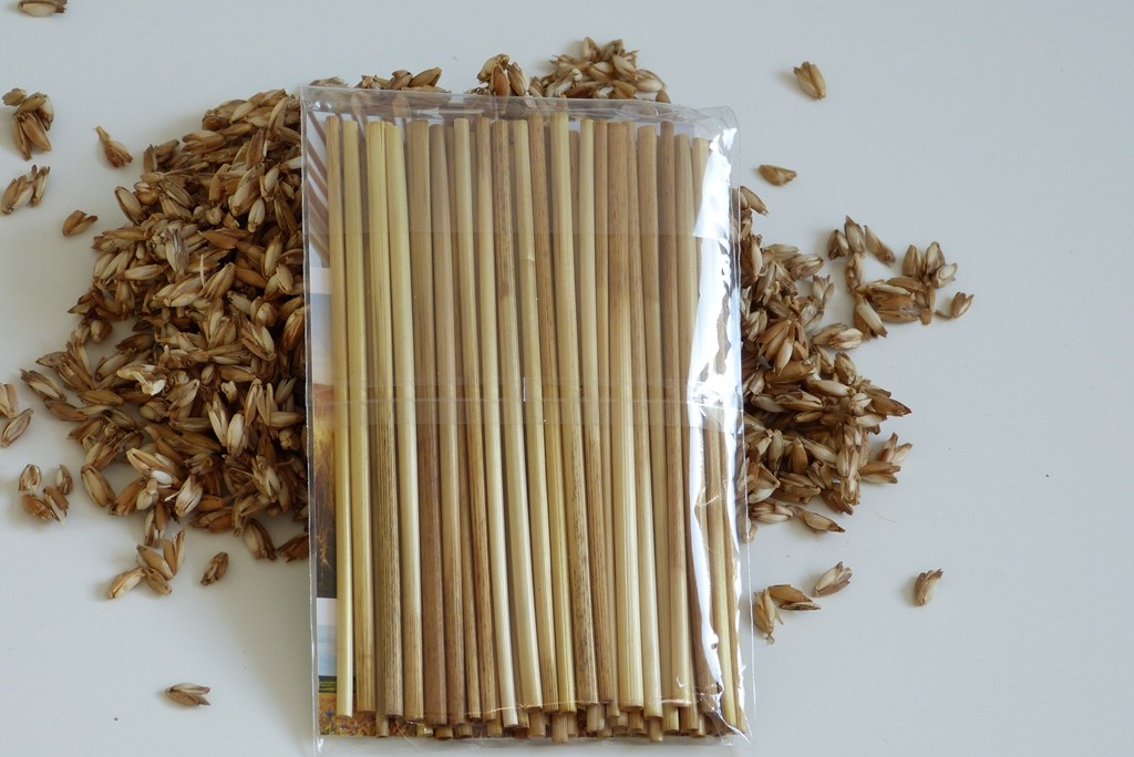 Bio-Strohhalme Trinkhalme 15 cm 50 Stück