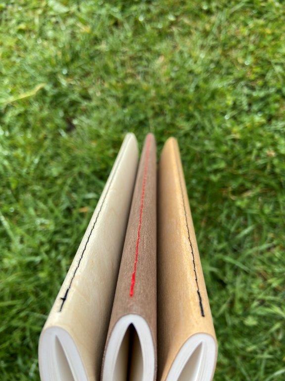 Echtholz Notizheft 9x14cm- Ahorn, Kirsche