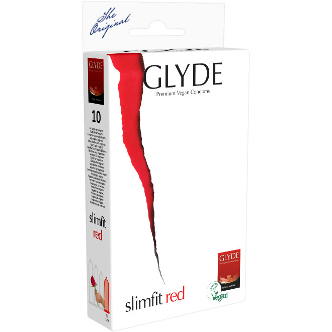 Kondome Glyde Ultra - Slimfit Red