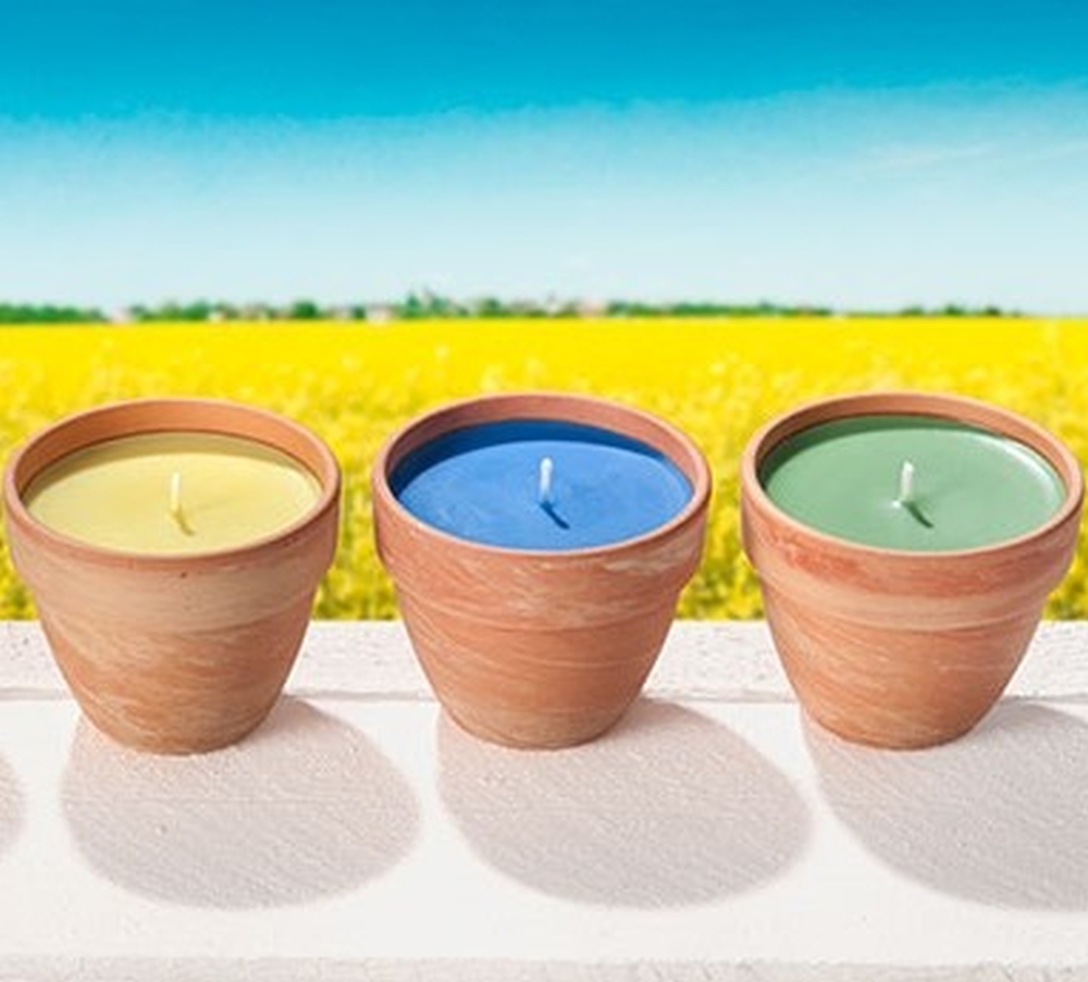 Stuwa - Terrakotta-Topf Rapswachs mit Natura Düften