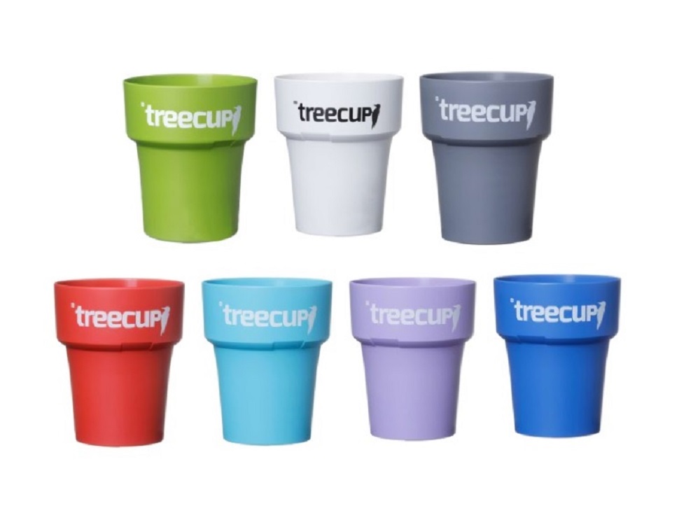 treecup - 300 ml Mehrwegbecher mit treecup Logo - Grün