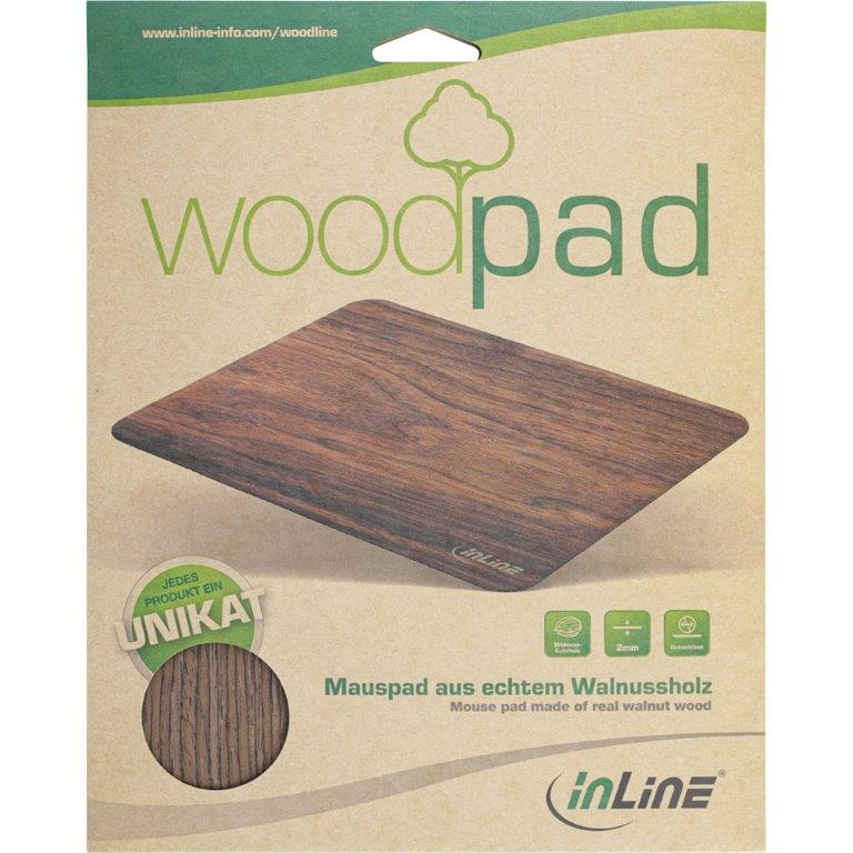 WoodPad, Echtholz Mauspad, Walnuss, 240x200mm