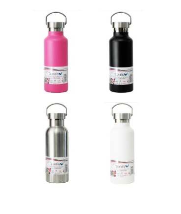 Dora's Doppelwandige Retro-Thermosflasche aus Edelstahl in versch. Farben (500ml)