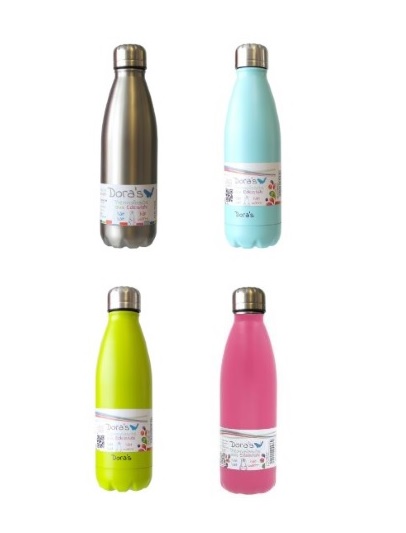 Dora's Thermosflasche aus Edelstahl in versch. Farben (750ml)