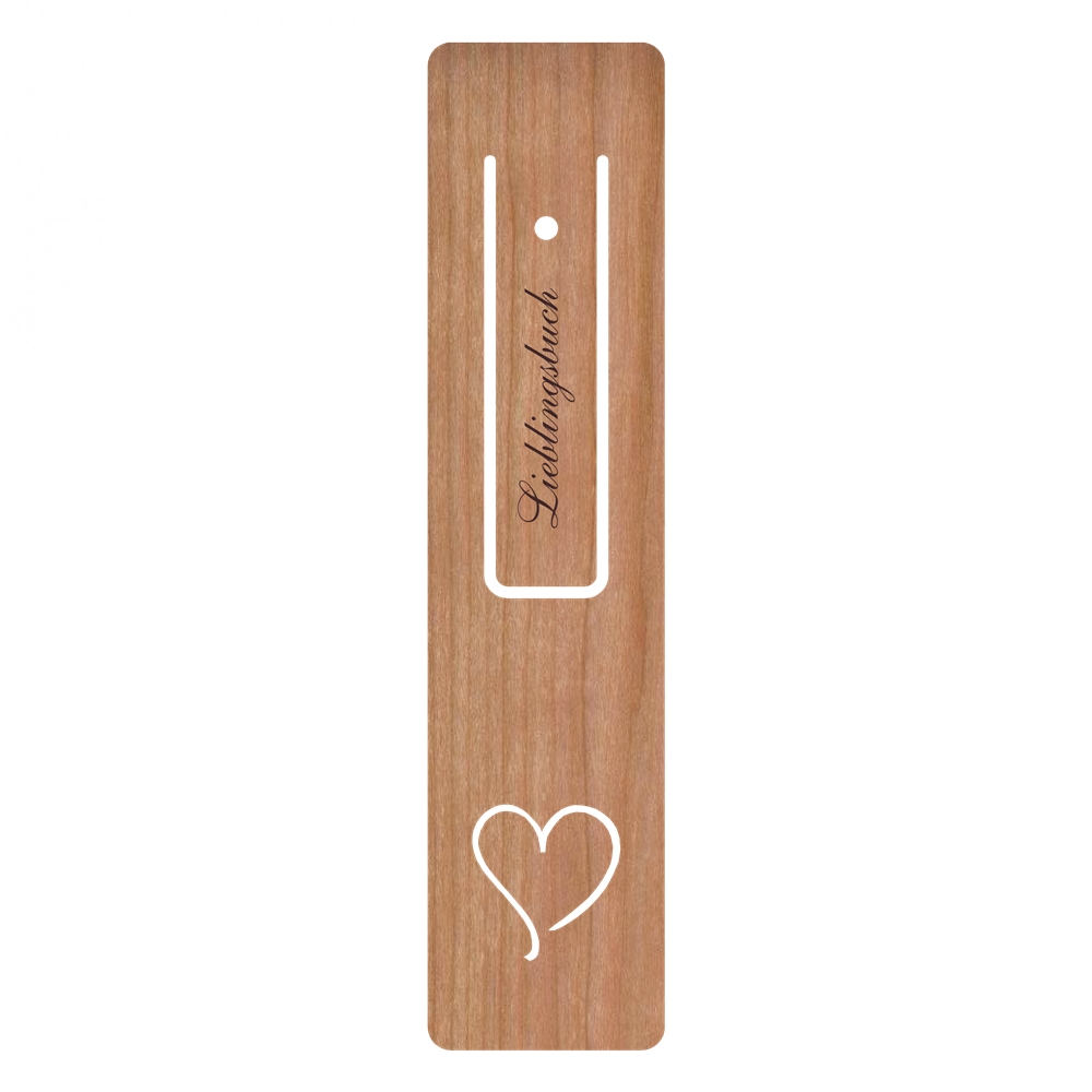 Holzpost Lesezeichen "Lieblingsbuch"