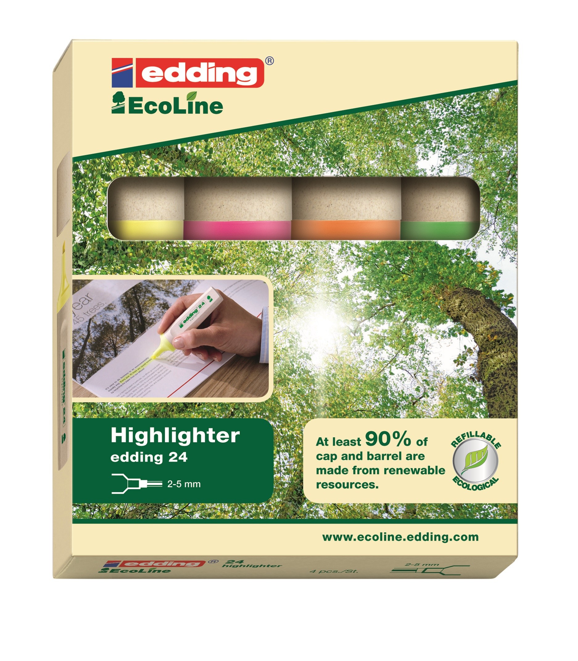Edding Heghlighter EcoLine 4er Set