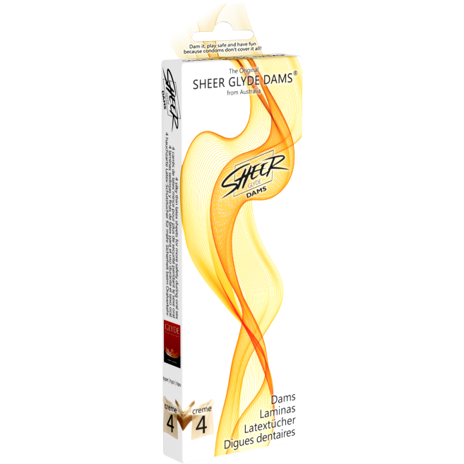 Sheer Glyde Dams - Creme/Vanilla, 4 Latex-Schutztücher