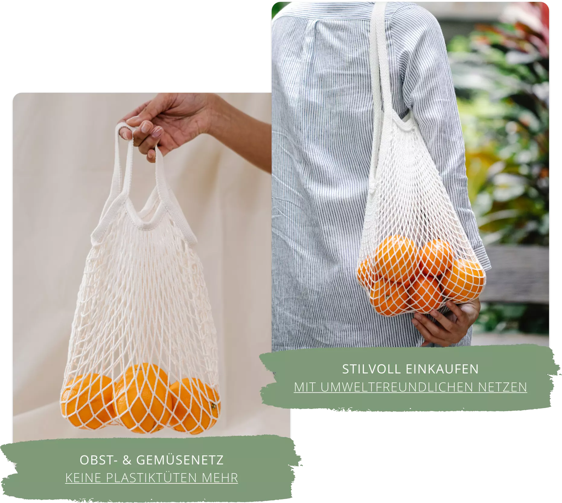 Nachhaltige Obst- und Gemüsenetze