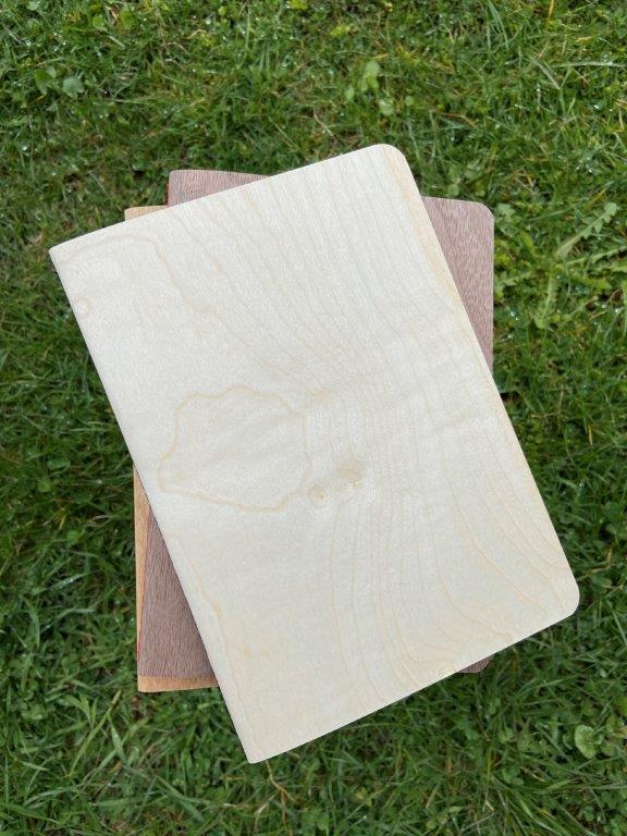 Echtholz Notizheft A5 - Ahorn, Kirsche oder Nuss