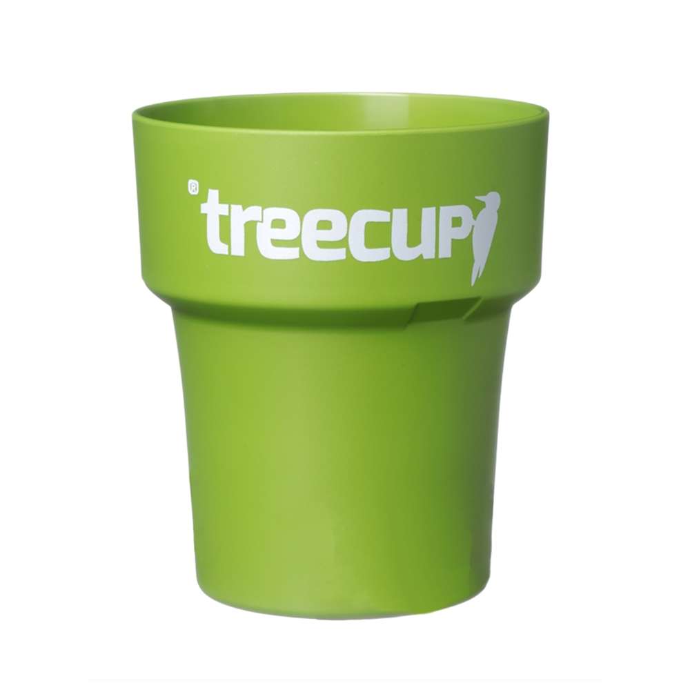 treecup - 300 ml Mehrwegbecher mit treecup Logo - Grün